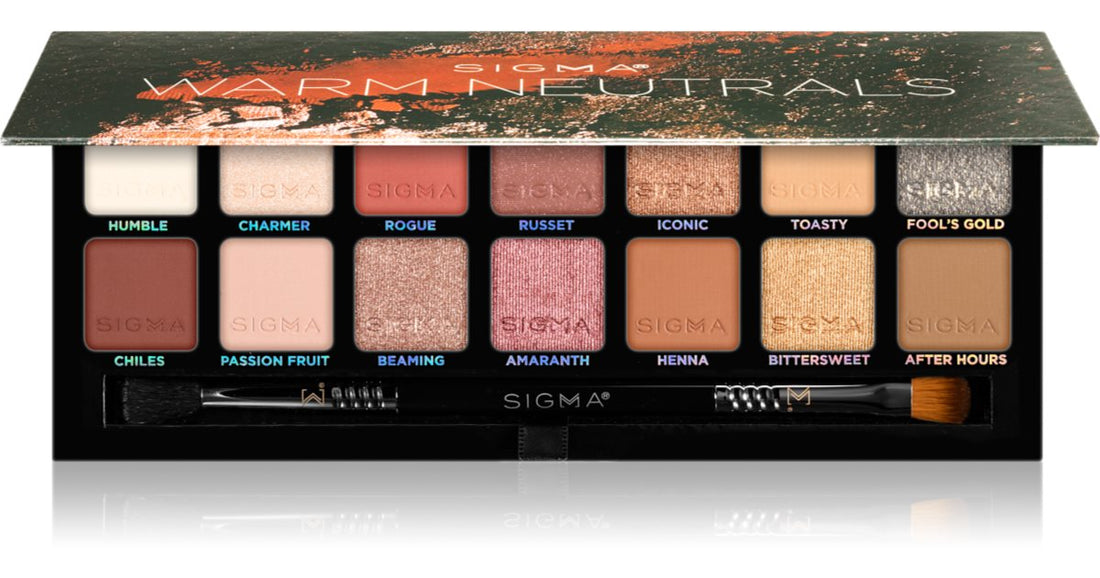 Paleta de fard de pleoape Sigma Beauty Warm Neutrals 25,5 g