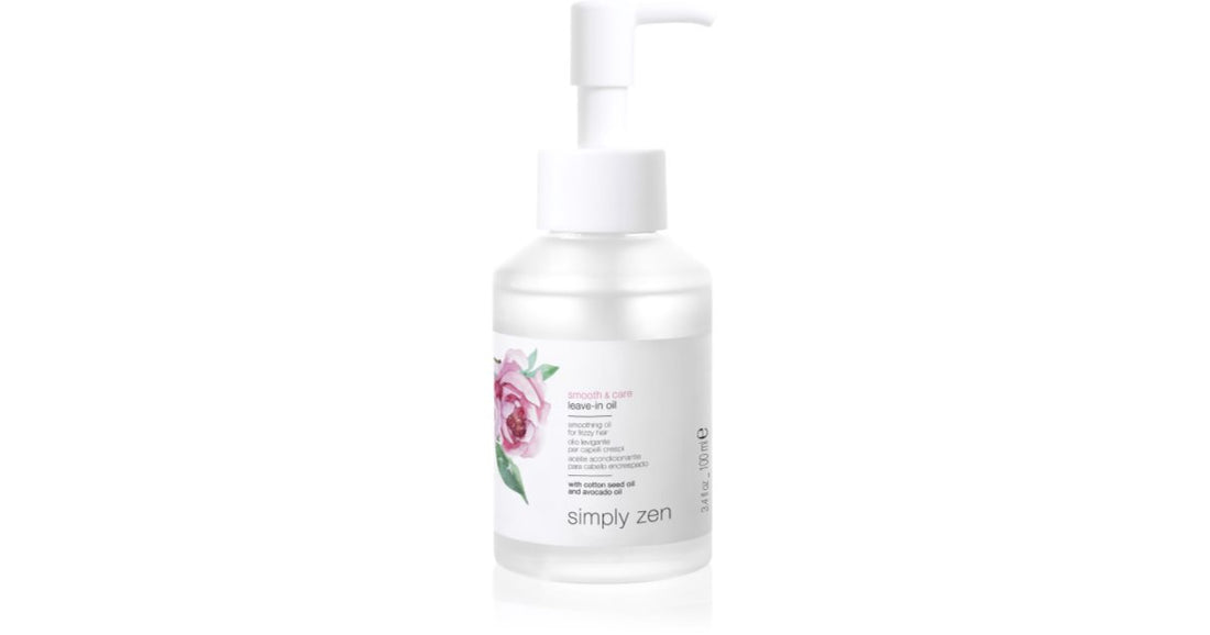 Simply Zen Smooth &amp; care Hiuksiin jätettävä tasoittava öljy pörröisille hiuksille 100 ml