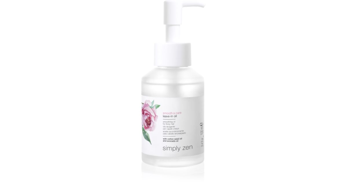 Simply Zen Smooth &amp; Care Leave-in-Glättungsöl gegen krauses Haar 100 ml