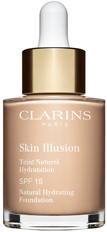 Clarins Skin Illusion Fondotinta Idratante Illuminante SPF 15 Colore 102.5C Porcelain 30 ml