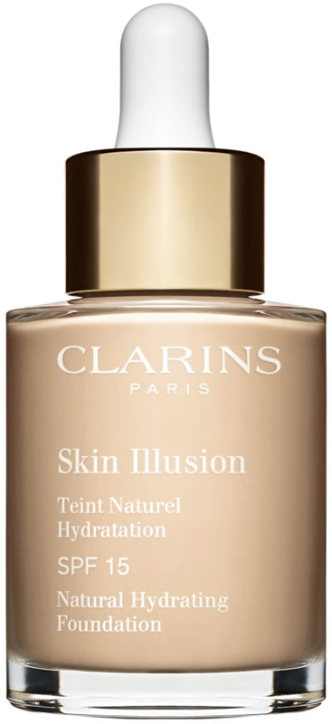 Clarins Skin Illusion: Fondotinta Idratante Illuminante SPF 15 - Colore 103N Ivory (30 ml)