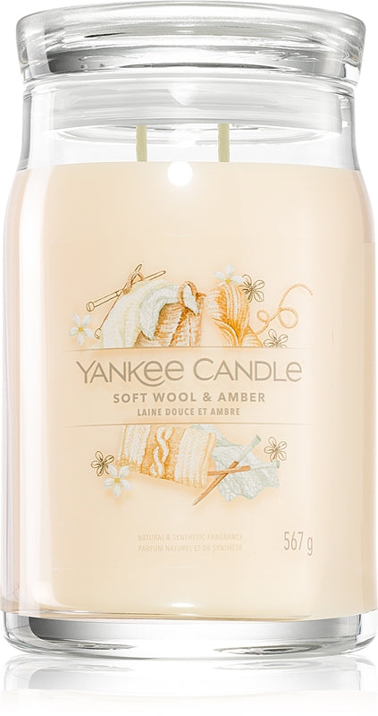 Yankee Candle Soft Wool &amp; Amber candela profumata 567 g