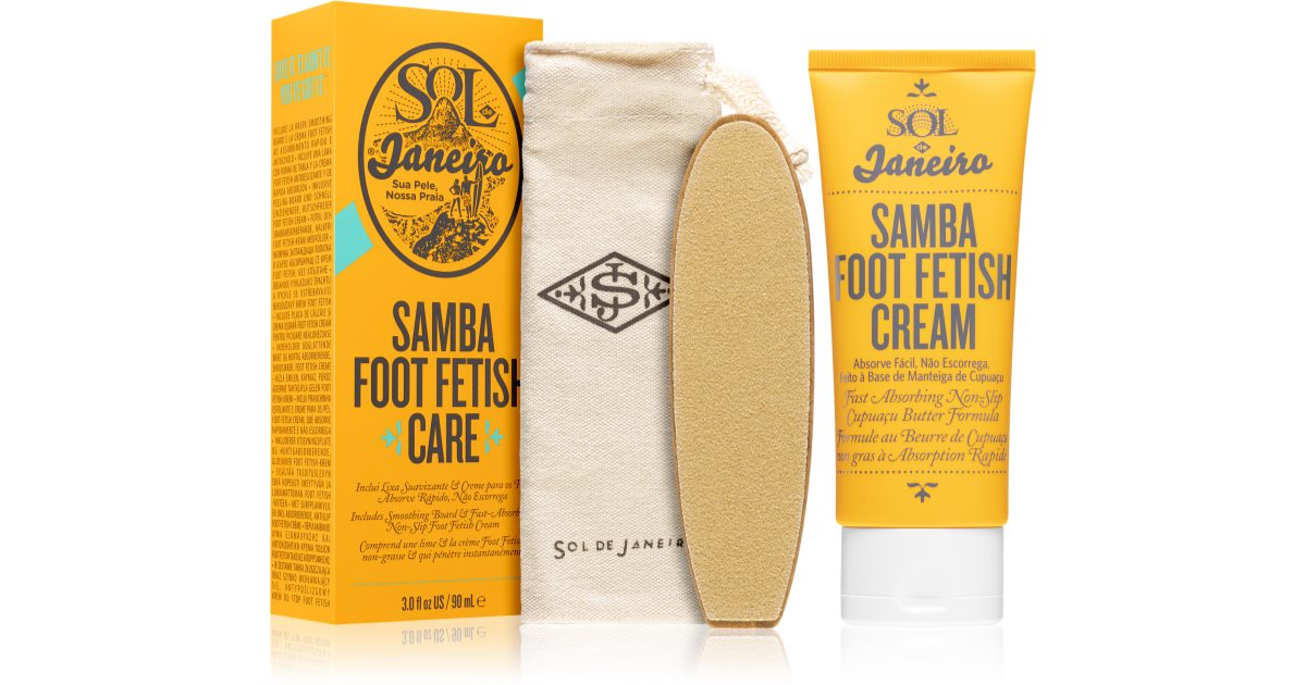 Sol de Janeiro Samba Foot Fetish Care sæt (til ben) blødgørende fodcreme 90 ml + fil til sprukne fødder