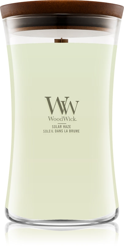 Woodwick Solar Haze duftlys med trævæge med trævæge 610 g 