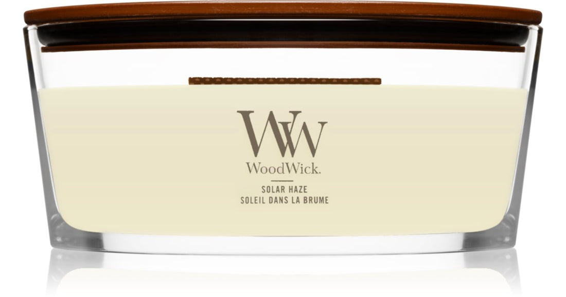 Woodwick Solar Haze candela profumata con stoppino in legno (hearthwick) 453 g