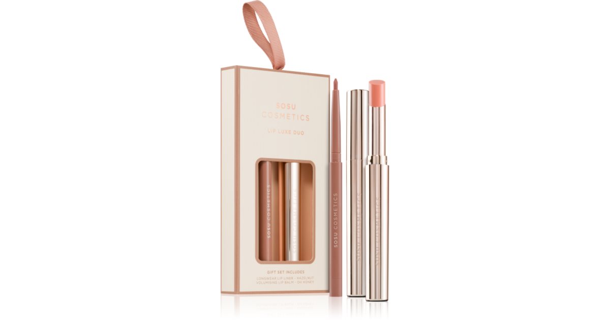 SOSU Cosmetics Luxe Duo Boîte-cadeau pour les lèvres Couleur nue 1 PCS