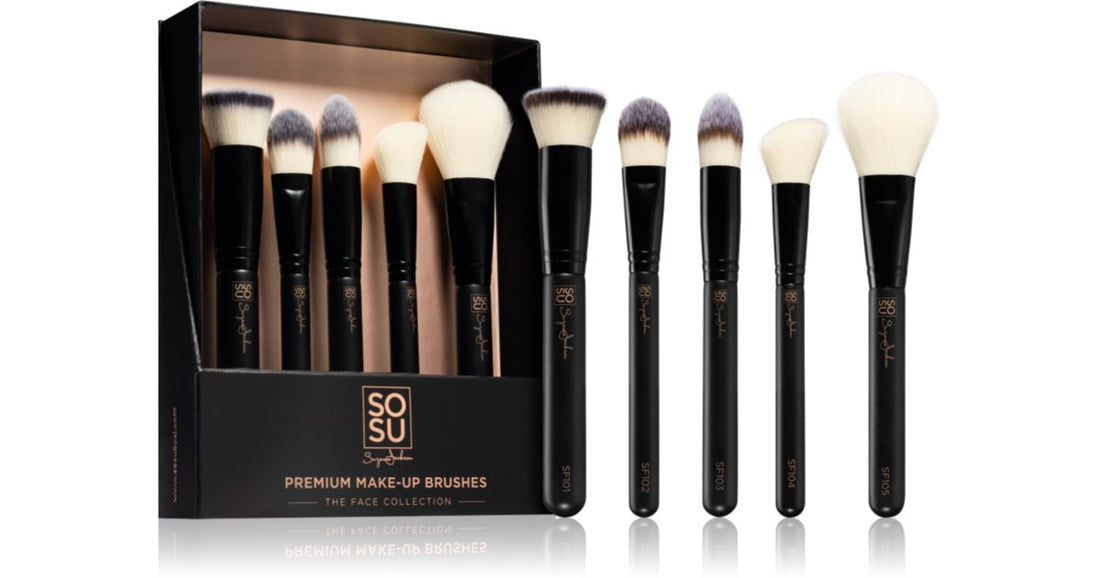 SOSU Cosmetics Premium The Face Collection set di pennelli per un look perfetto 5 pz