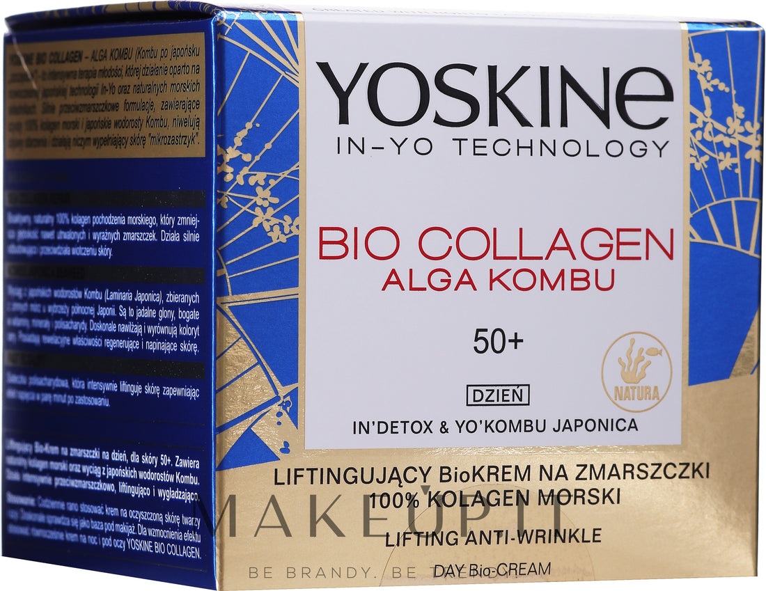 Crema da giorno con collagene marino 50+ Yoskine Bio Colagen Alga Kombu Day Cream 50+ 50 ml