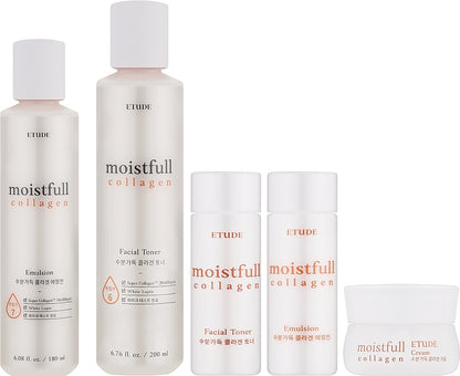 Set, 5 prodotti Etude Moistfull Collagen Set