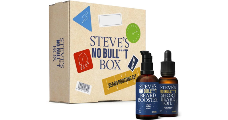 Steve's Beard Boosting Set confezione regalo per uomo Trattamento per la crescita della barba 30 ml + olio da barba 30 ml