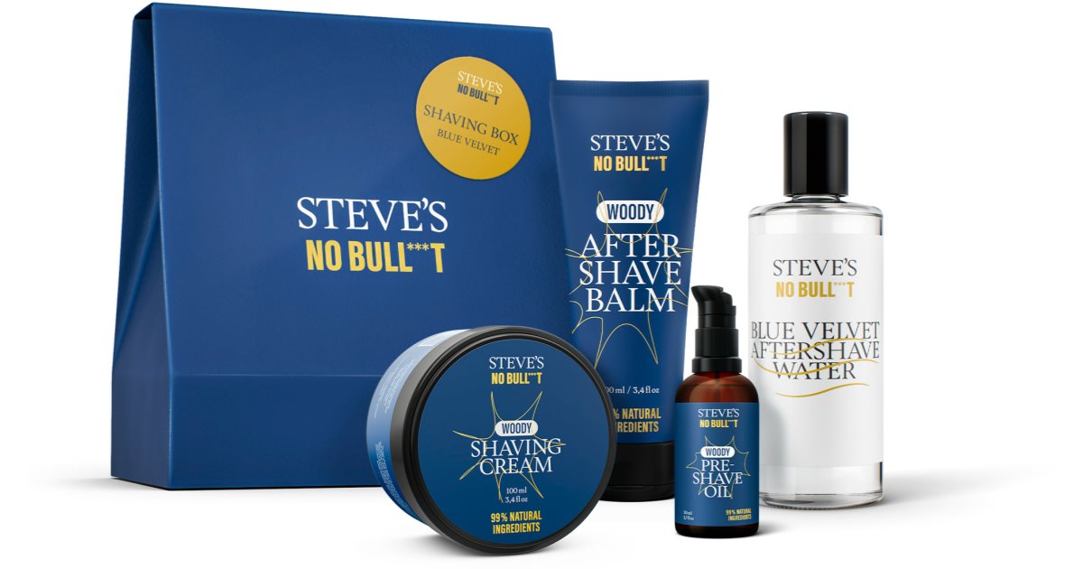 Scatola da barba in velluto blu No Bull** *t di Steve