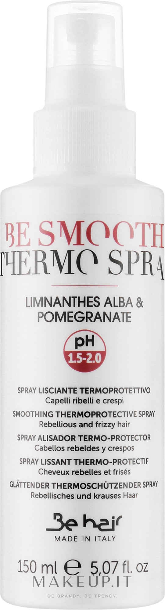 Spray lisciante termoprotettivo per capelli ribeli e crespi Be Hair Be Smooth Thermo Spray 150 ml