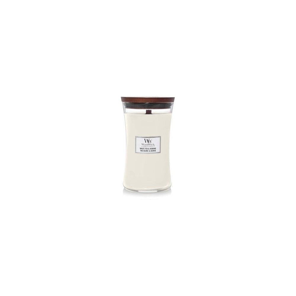 Woodwick White Tea &amp; Jasmine 275 g — Bougie