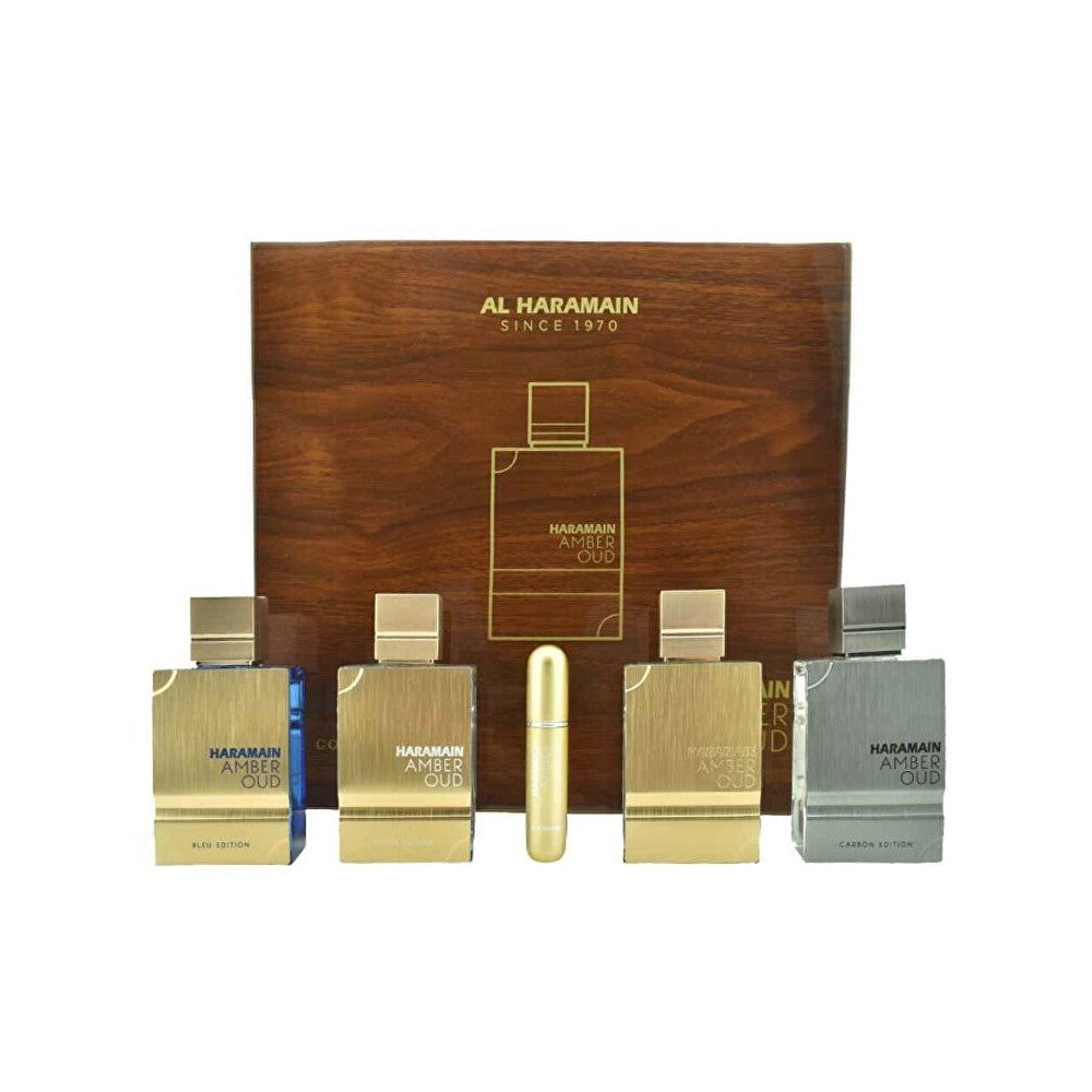 Al Haramain Amber Oud Collection 4 x 60 ml + Flacone ricaricabile — Set profumi