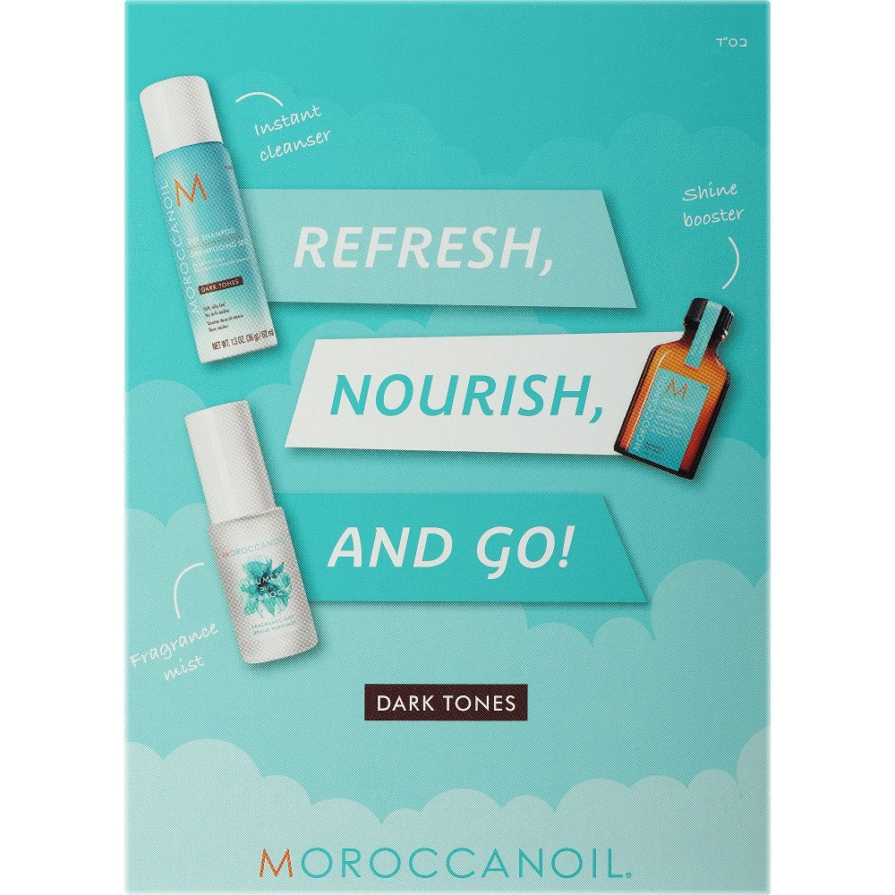 Moroccanoil Refresh, Nourish, and Go! Toni Scuri 3 pezzi — Hiussarja
