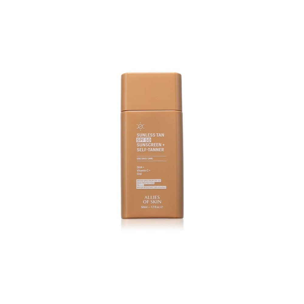 Allies of Skin Sunless Tan SPF 50 Sunscreen + Self-Tanner 50 ml — Self-Tanning Sun Cream 