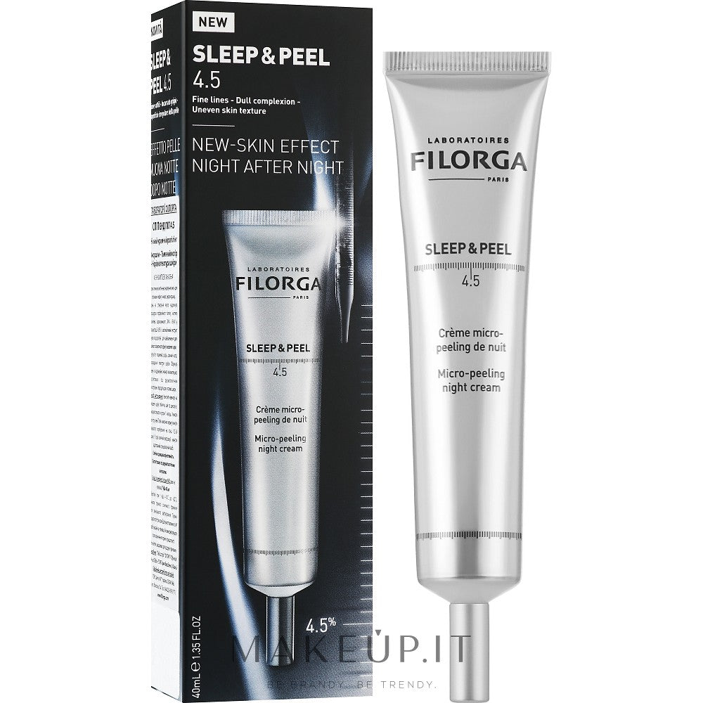 FILORGA SLEEP &amp; PEEL 4.5 αναγεννητική κρέμα νύχτας με οξέα AHA 40 ml 