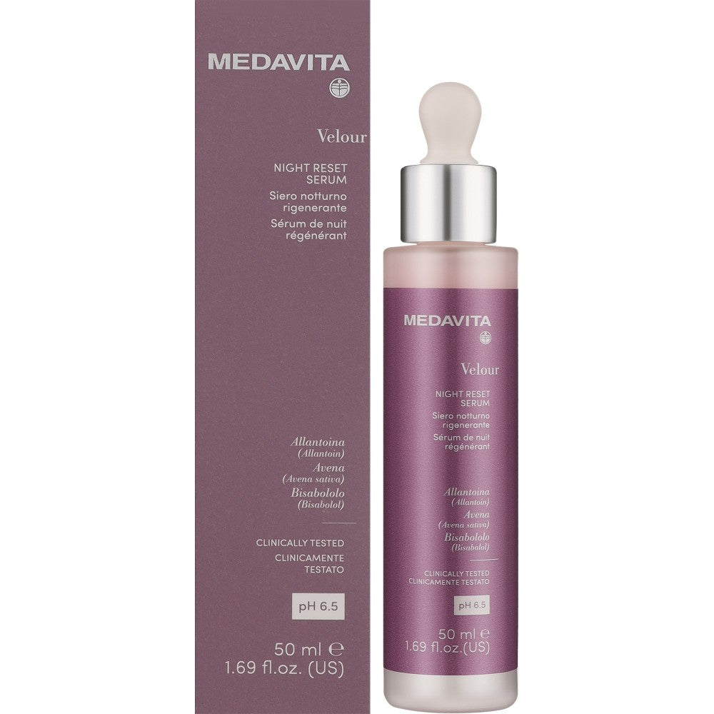 Medavita Velour Night Reset regenerační sérum na obličej a vlasovou pokožku 50 ml 