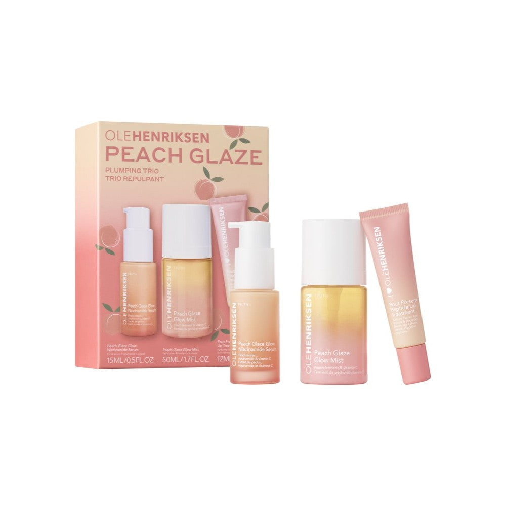 OLEHENRIKSEN Peach Glaze Plumping Trio kasvojenhoitosetti 