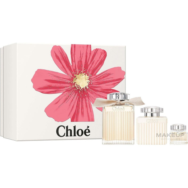 Chloé Conjunto de presente Chloe eau de parfum 100 ml, loção corporal 100 ml e miniatura de eau de parfum 5 ml - 100 ml 