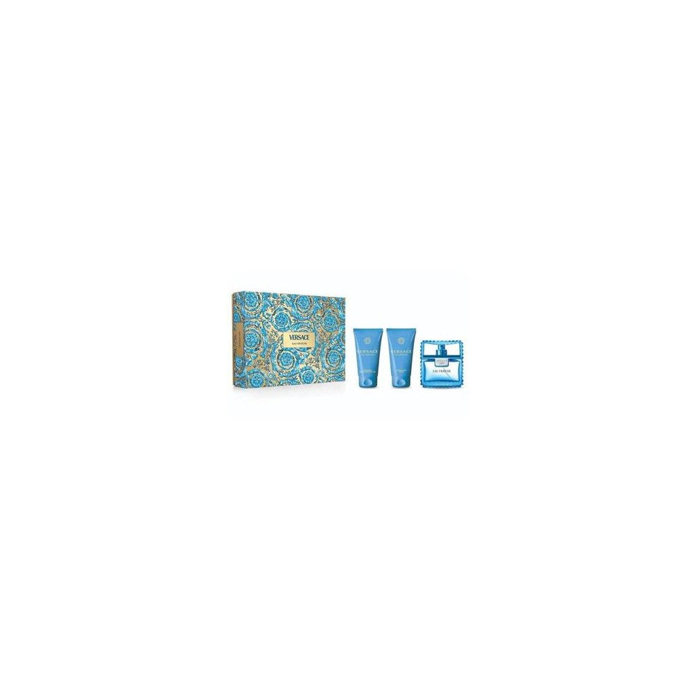 Versace マン オー フレッシュ ギフトセット オードトワレ 50ml シャワージェル マン オー フレッシュ 50ml アフターシェーブバーム マン オー フレッシュ 50ml - 50ml 