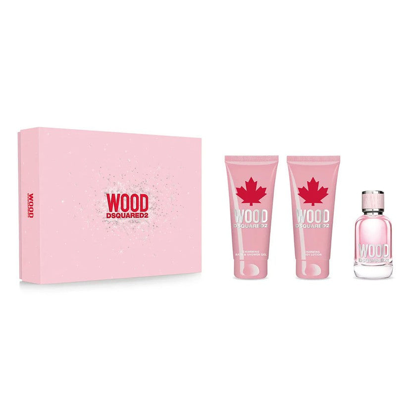 Dsquared2 Cofanetto Wood Femme Eau De Toilette 50ml + Dusjgelé 50 ml + Bodylotion 50 ml 