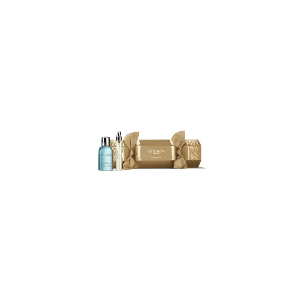 Molton brown كراكر عيد الميلاد من خشب السرو الساحلي وشمر البحر 100 مل + عطر أو دي تواليت 7.5 مل 