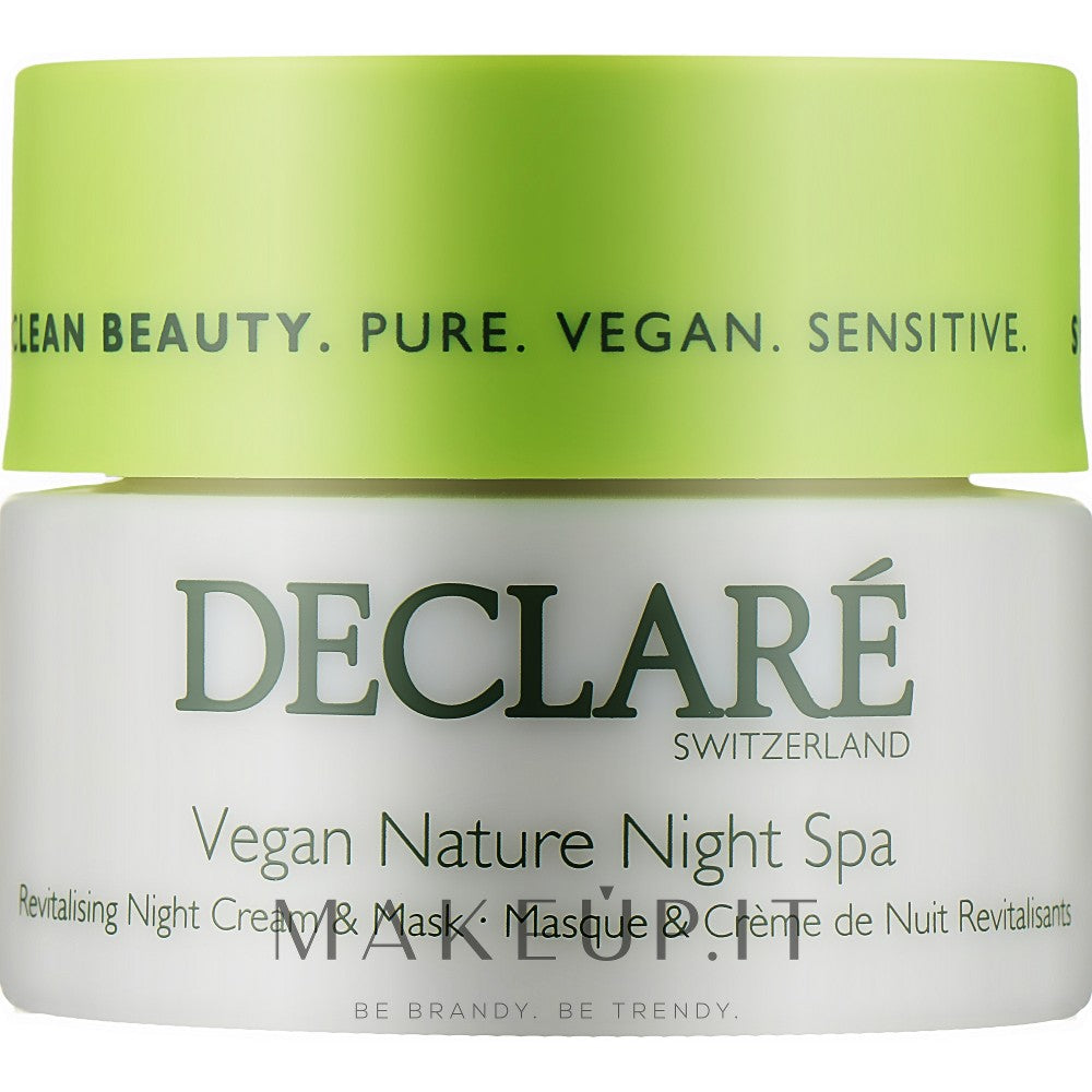 Declaré Крем и maschera ночной восстанавливающий крем для чувствительной кожи Vegan Nature Night Spa (Крем и maschera восстанавливающий) 50 мл 