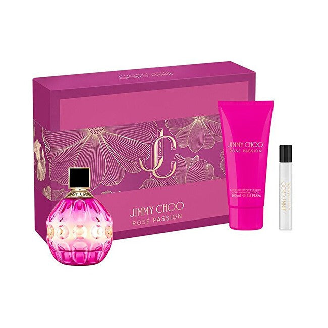 Jimmy choo Rose Passion - EDP 100 ml + ボディローション 100 ml + EDP 7.5 ml 