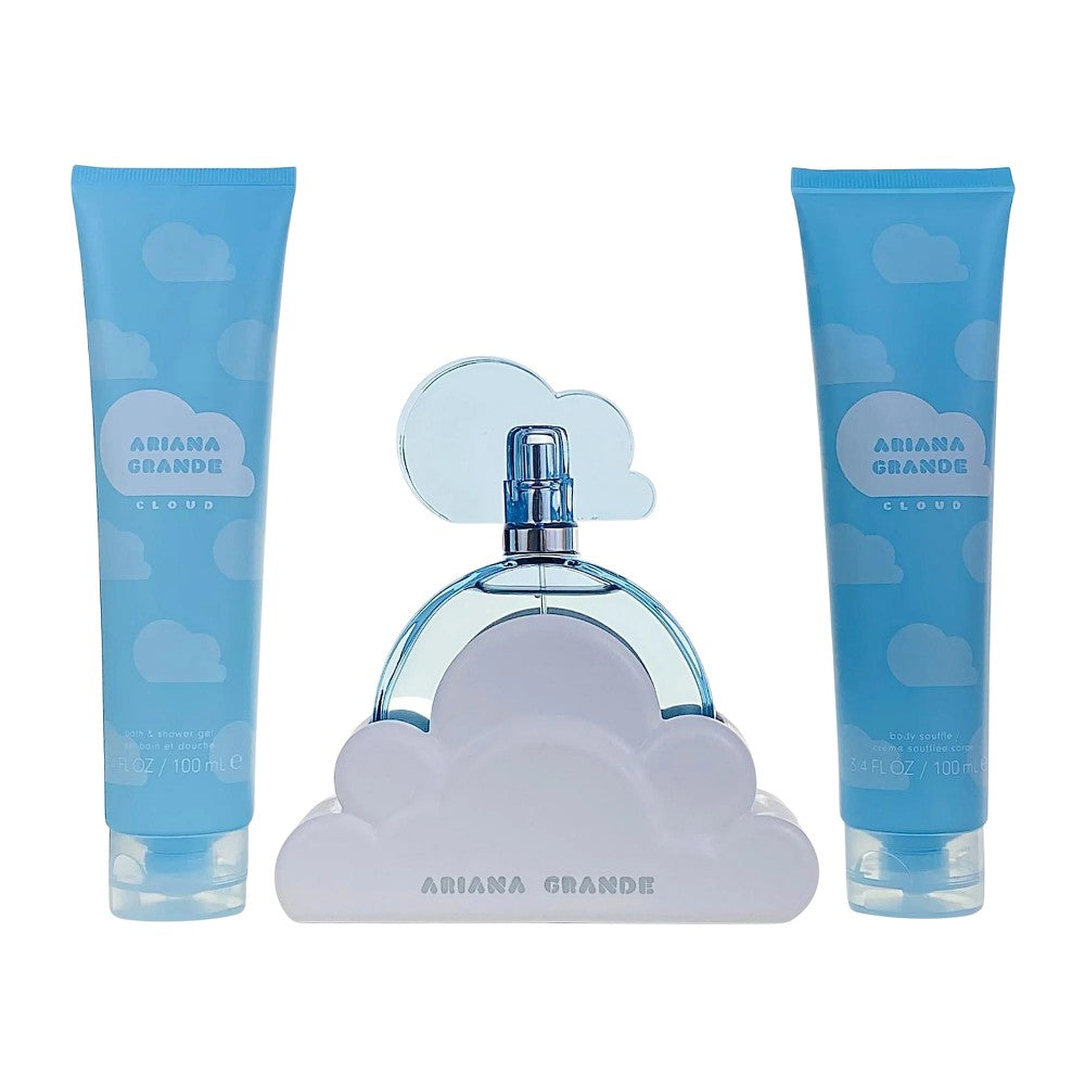 Ariana grande Set Ariana Grande: Cloud Eau De Parfum för kvinnor 100 ml + Cloud body lotion 100 ml + Cloud rengöring 100 ml 