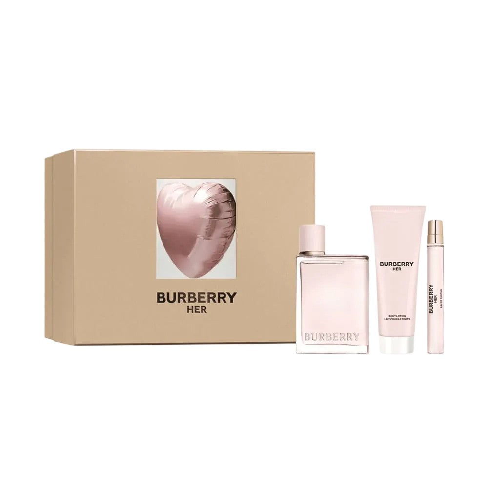 Burberry セット Burberry: Her Eau De Parfum da donna 100 ml + Her Eau De Parfum da donna 10 ml + Her lozione corpo 75 ml 