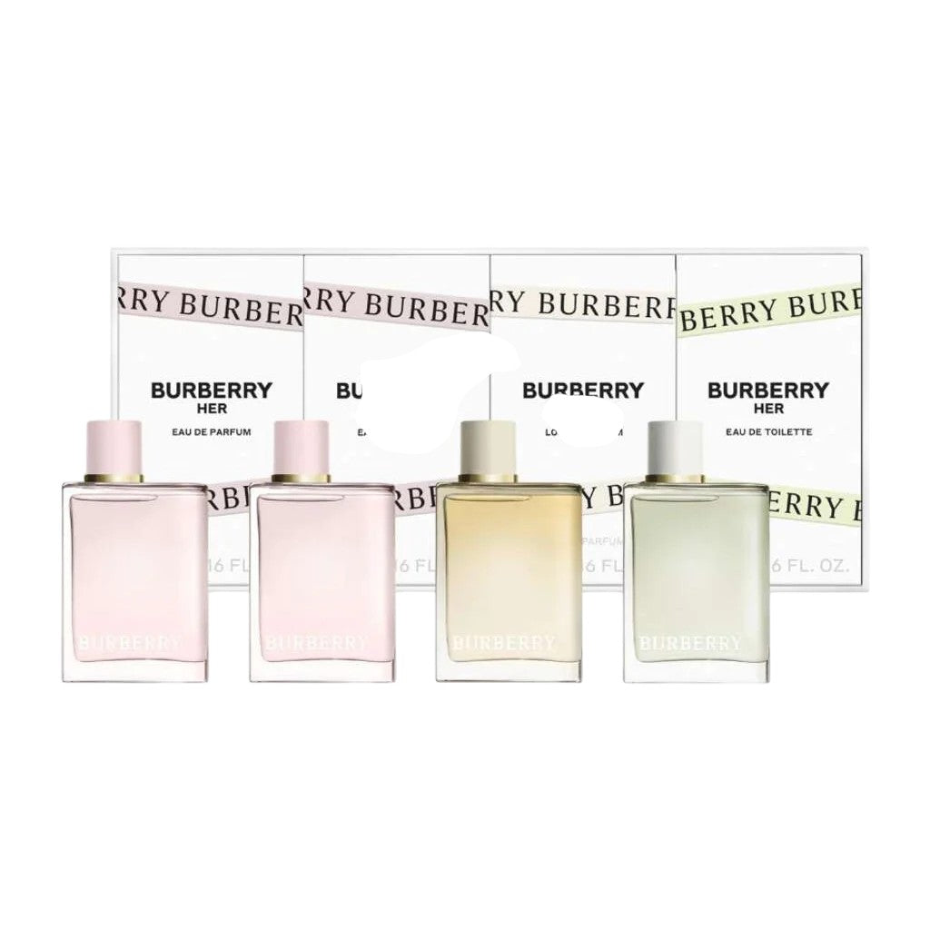 Set Burberry: Burberry Her Eau De Parfum för kvinnor 2 stycken 5 ml + Burberry Her Eau De Toilette för kvinnor 5 ml + Her London Dream Eau De Parfum 5 ml 