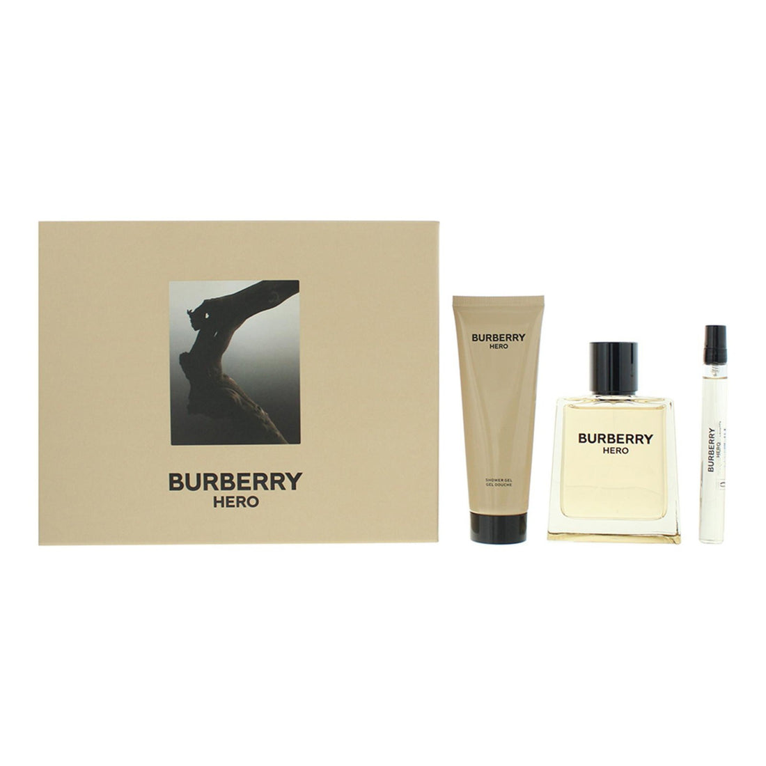 Burberry Sett Burberry: Hero Eau De Toilette 100 ml + Hero Eau De Toilette 10 ml + Hero Gel for alle hudtyper 75 ml 