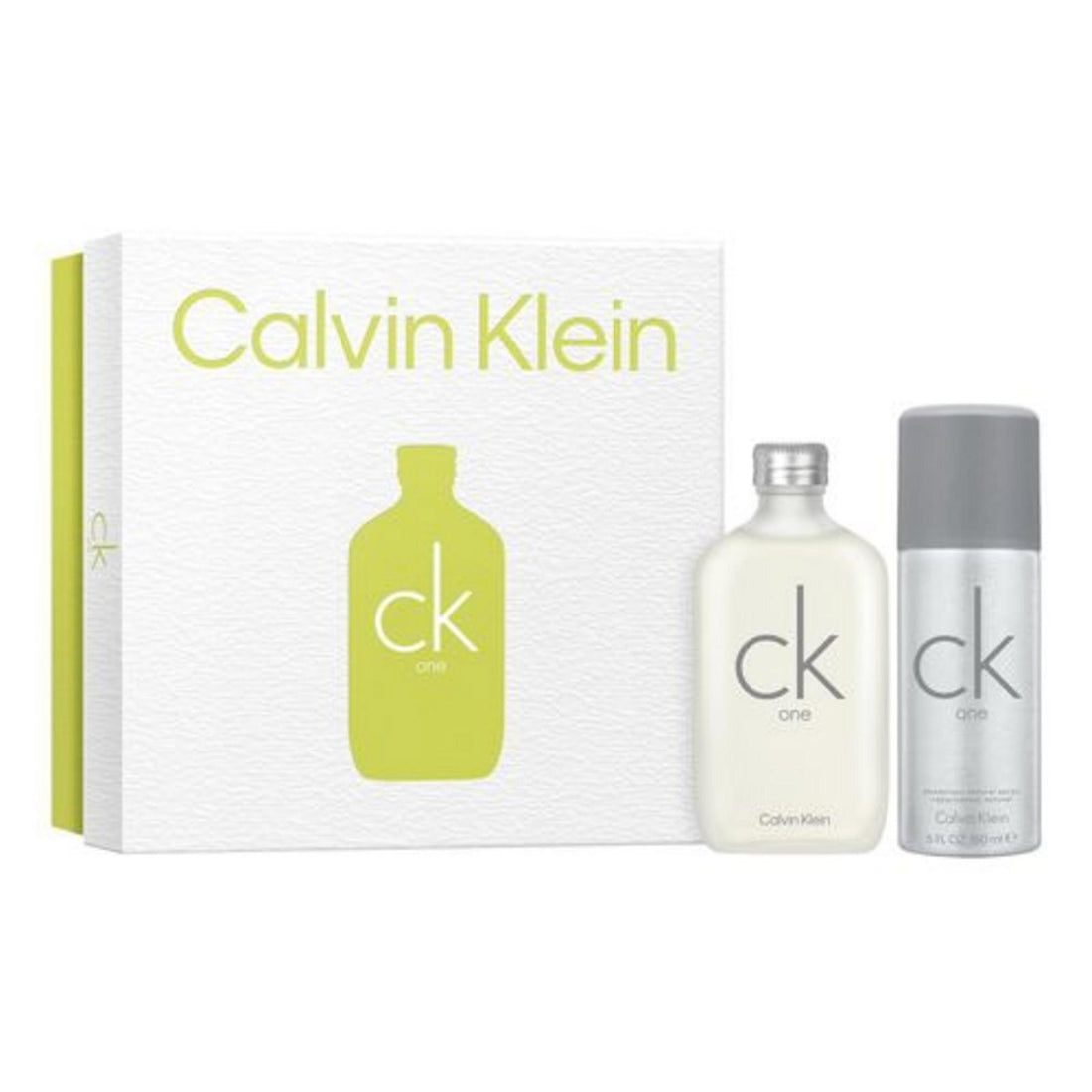 Calvin klein Set Calvin Klein: CK One Eau De Toilette Unisex 100 ml + CK One Deodorant Spray 24u Bescherming Heren 150 ml 