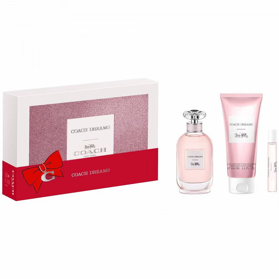 Coach Set Coach: Dreams Eau De Parfum for kvinner 90 ml + Dreams Eau De Parfum for kvinner 10 ml + Dreams kroppslotion All Over The Body 100 ml 