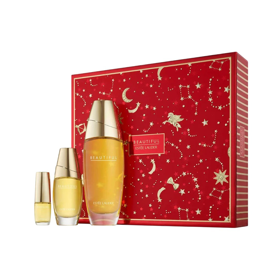 Set Estee Lauder: Beautiful Eau De Parfum para mujer 100 ml + Beautiful Eau De Parfum para mujer 30 ml + Beautiful Eau De Parfum para mujer 4,7 ml 