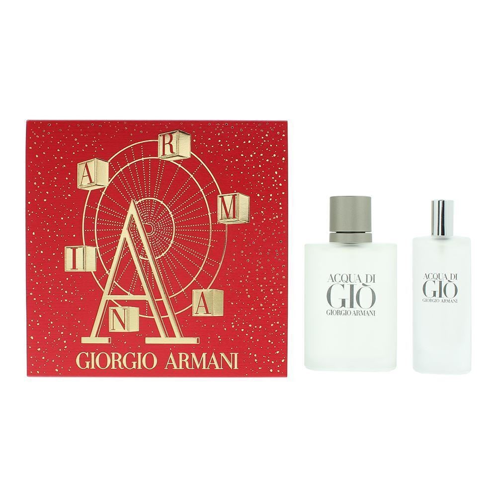 Giorgio armani Zestaw Giorgio Armani : Acqua di Gio Eau De Toilette dla mężczyzn 50 ml + Acqua di Gio Eau De Toilette dla mężczyzn 15 ml 