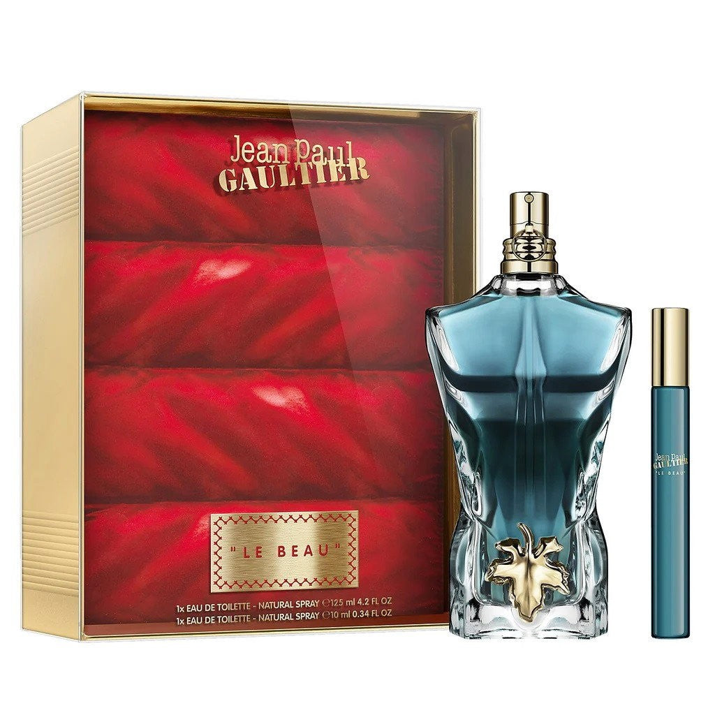 طقم Jean Paul Gaultier: Le Beau Eau de Toilette للرجال 125 مل + Le Beau Eau de Toilette للرجال 10 مل 