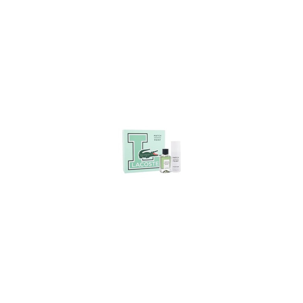 Lacoste طقم Lacoste: عطر ماء تواليت رجالي Match Point 100 مل + بخاخ مزيل عرق رجالي Match Point 150 مل 
