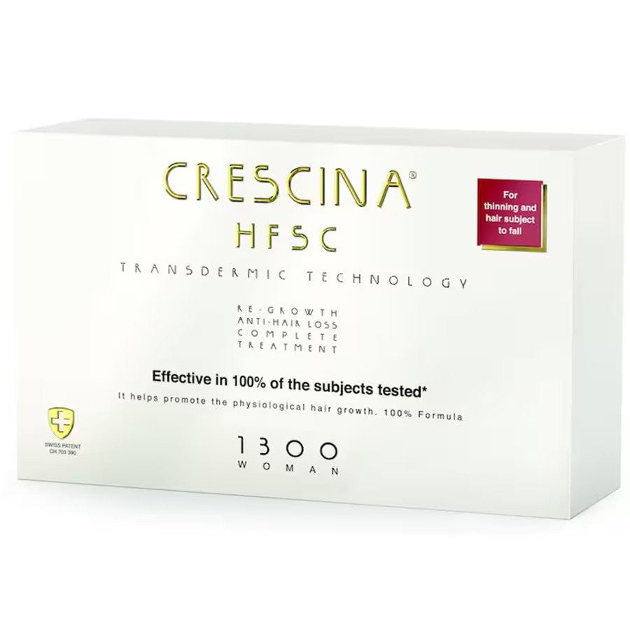 Labo Crescina Transdermic HFSC 1300 אמפולות לגירוי הצמיחה סרום טיפולי לקרקפת לאישה 10 + 10 יחידות 3,5 ml 
