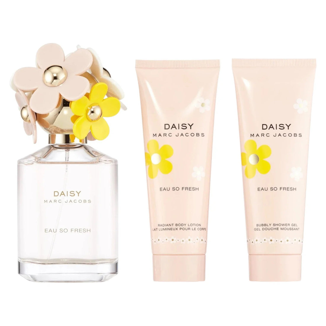 Marc jacobs Coffret Marc Jacobs : Daisy Eau So Fresh Eau De Toilette pour femme 75 ml + Daisy Eau So Fresh Lotion corps hydratante 75 ml + Daisy Eau So Fresh Gel douche hydratant pour tous les types de peau 75 ml 