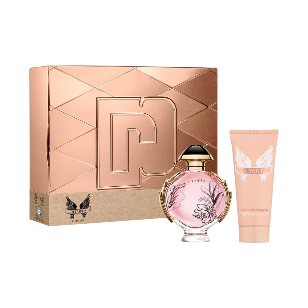 Paco rabanne Sæt Paco Rabanne: Eau De Parfum til kvinder Olympea Blossom 80 ml + Fugtighedsbodylotion Olympea Blossom 100 ml 