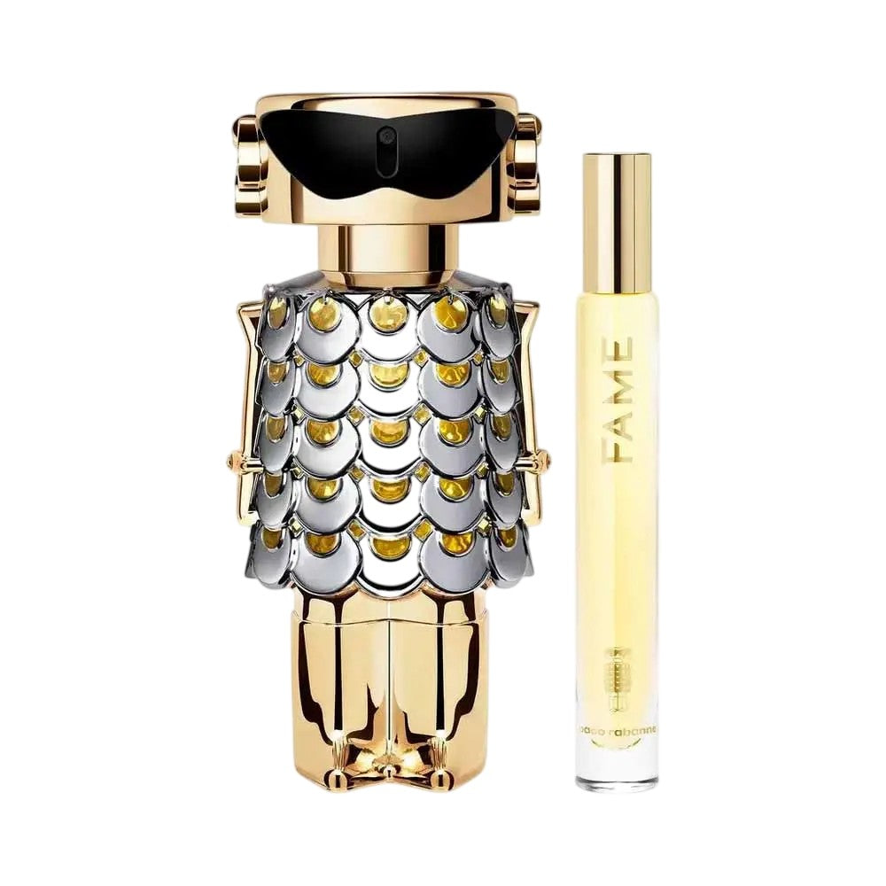 Sæt Paco Rabanne: Fame Eau de Parfum til kvinder 80 ml + Fame Eau de Parfum til kvinder 10 ml 