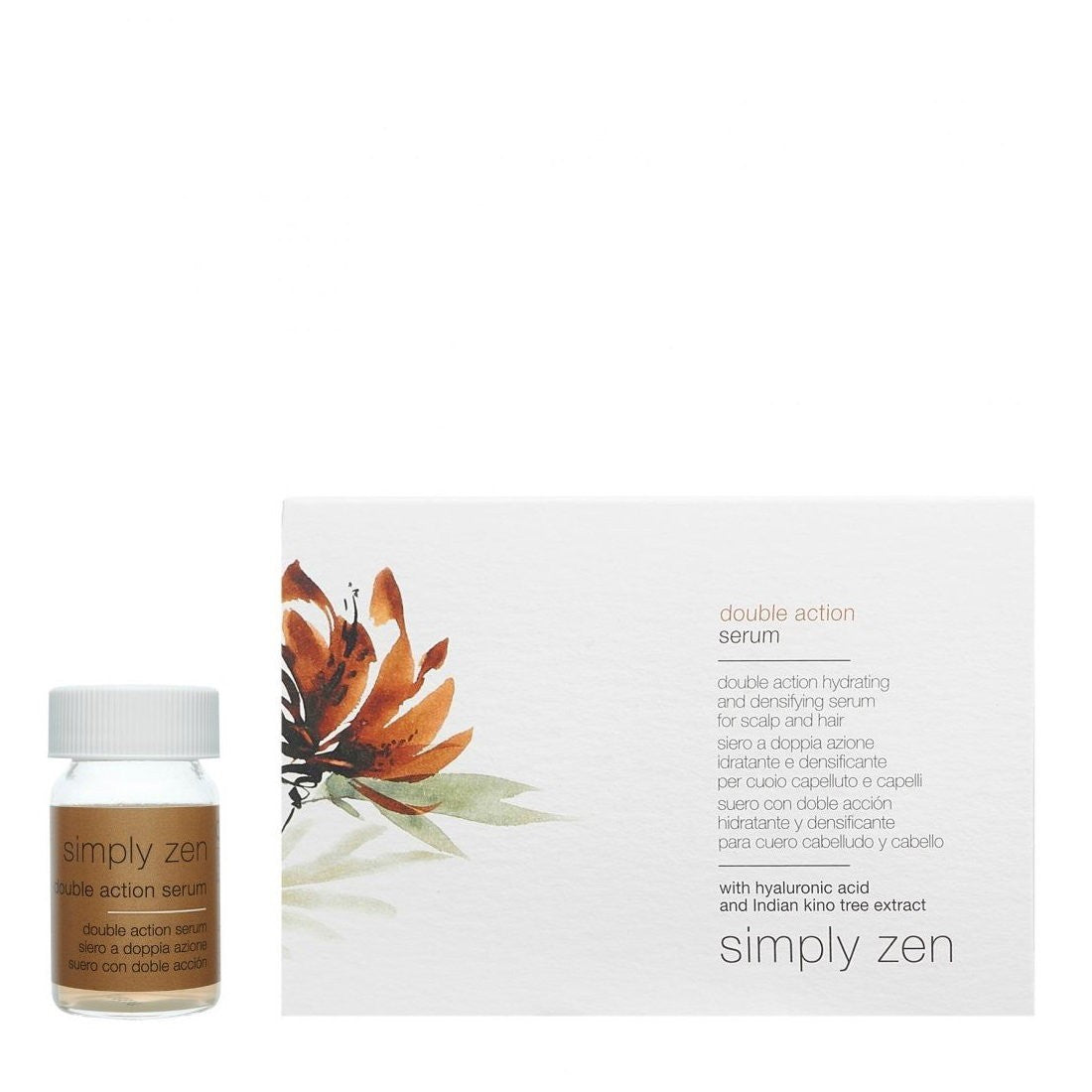 Simply zen Sæt med leave-in dobbeltvirkende serum til hovedbundsbehandling for tæthed og vitalitet, 12 stk. à 5 ml 