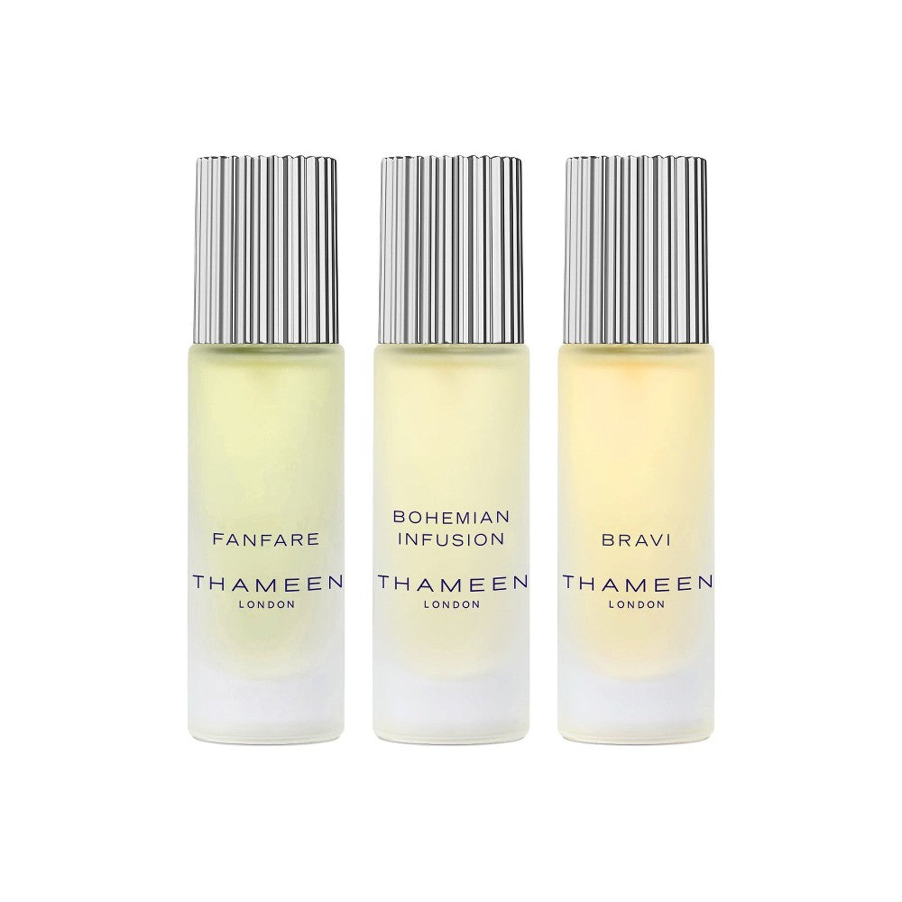 Thameen zestaw london Thameen London: Fanfare Unisex Cologne 10 ml + Bohemian Infusion Unisex Cologne 10 ml + Bravi Unisex Parfum Extract 10 ml 