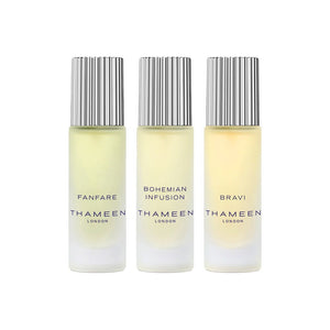 Thameen london סט Thameen London: Fanfare Unisex Cologne 10 ml + Bohemian Infusion Unisex Cologne 10 ml + Bravi Unisex Parfum Extract 10 ml 