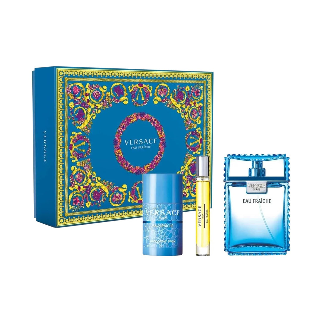 Versace Set Versace: Eau Fraiche Eau de Toilette för män 100 ml + Eau Fraiche Eau de Toilette för män 10 ml + Eau Fraiche Deodorant Stick för män 75 ml 