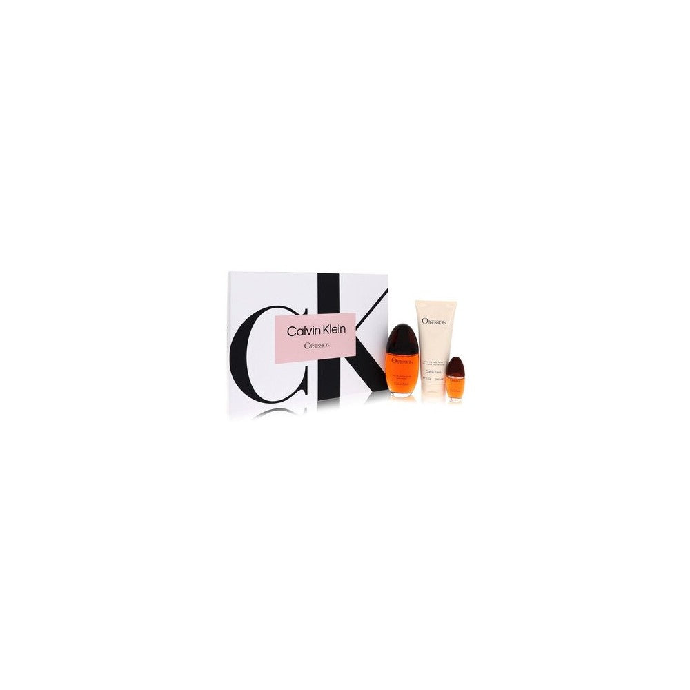 Zestaw prezentowy Calvin Klein Obsession EDP 100 ml, balsam Obsession 200 ml i miniperfumy 100 ml 