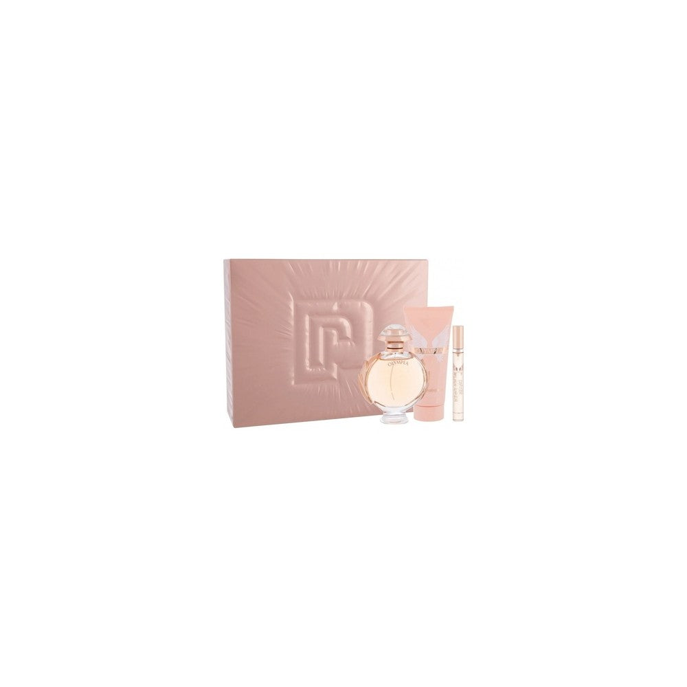 Dárková sada Paco Rabanne Olympea Eau de Parfum 80 ml, tělové mléko 100 ml a miniatura 