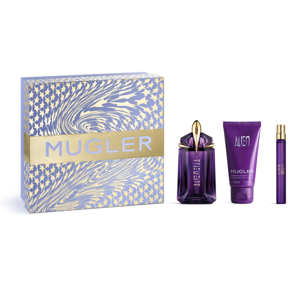 Conjunto Thierry Mugler Alien EDP 60 ml, mini-frasco EDP 10 ml + leite de duche 50 ml 60 ml 